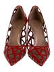 Valentino Patent Leather Lasercut Accents Pumps