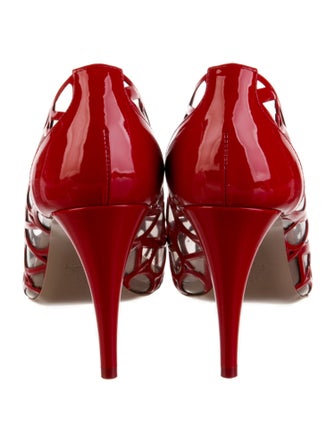 Valentino Patent Leather Lasercut Accents Pumps