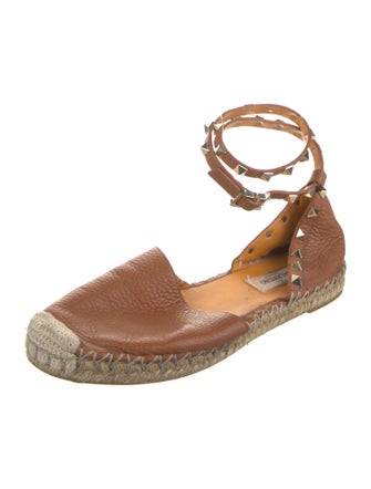 Valentino Rockstud Accents Leather D'Orsay Flats