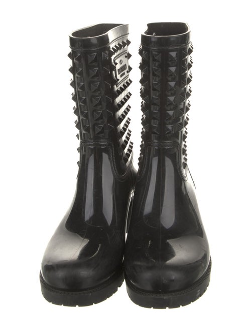Valentino Rockstud Accents Rubber Rain Boots