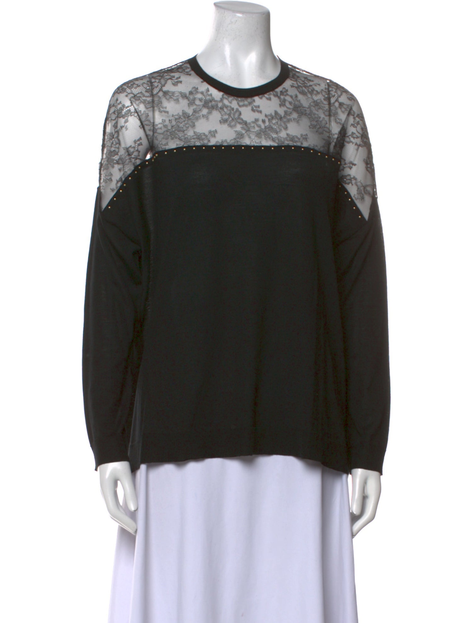 Valentino Virgin Wool Crew Neck Top