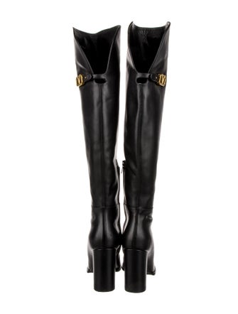 Valentino Rockstud Accents Leather Boots