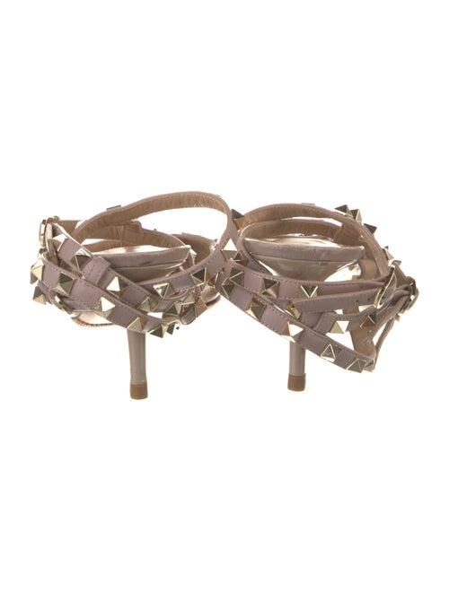 Valentino Rockstud Accents Patent Leather T-Strap Pumps