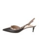 Valentino Rockstud Accents Leather Slingback Pumps