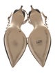 Valentino Rockstud Accents Leather Slingback Pumps