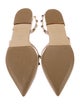 Valentino Rockstud Accents Leather Slingback Flats