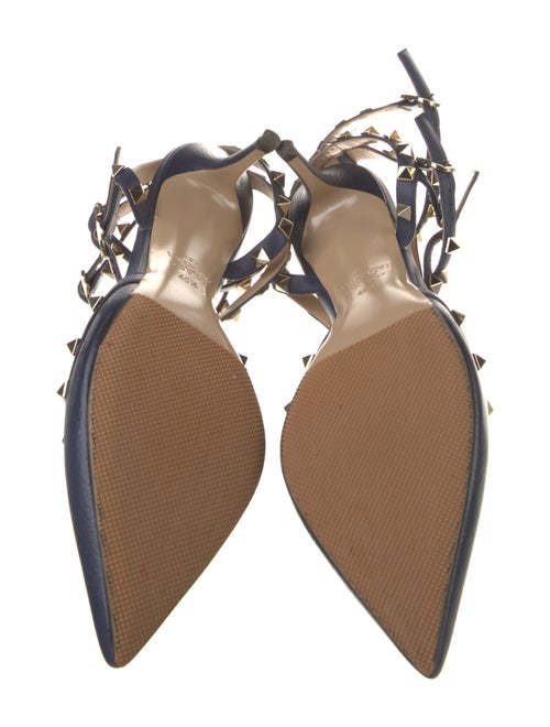 Valentino Rockstud Accents Leather T-Strap Pumps