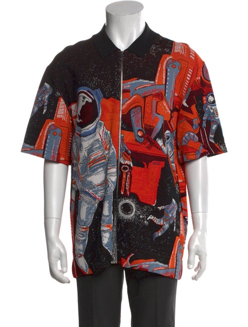 Valentino Graphic Print V-Neck T-Shirt