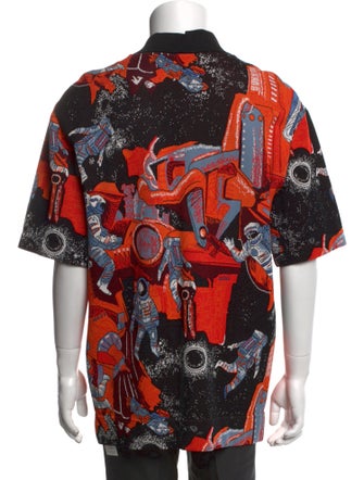 Valentino Graphic Print V-Neck T-Shirt