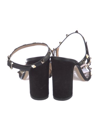 Valentino Rockstud Accents Suede Sandals