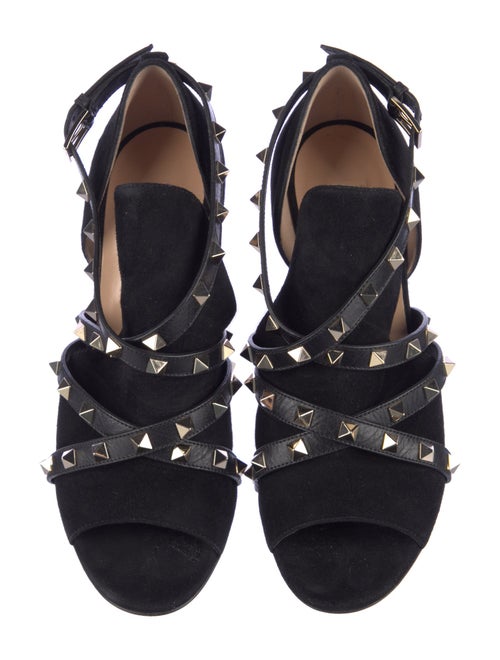 Valentino Rockstud Accents Suede Sandals