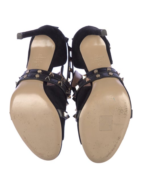 Valentino Rockstud Accents Suede Sandals