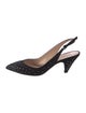 Valentino Suede Studded Accents Slingback Pumps