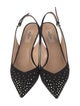 Valentino Suede Studded Accents Slingback Pumps