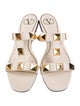 Valentino Rockstud Accents Leather Slides