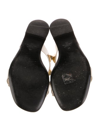 Valentino Rockstud Accents Leather Slides