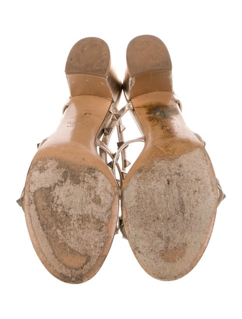 Valentino Rockstud Accents Leather Gladiator Sandals