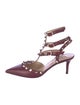 Valentino Rockstud Accents Leather T-Strap Pumps