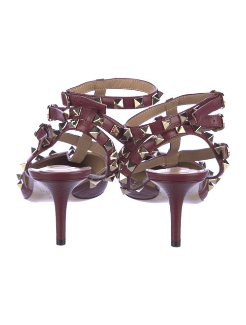 Valentino Rockstud Accents Leather T-Strap Pumps
