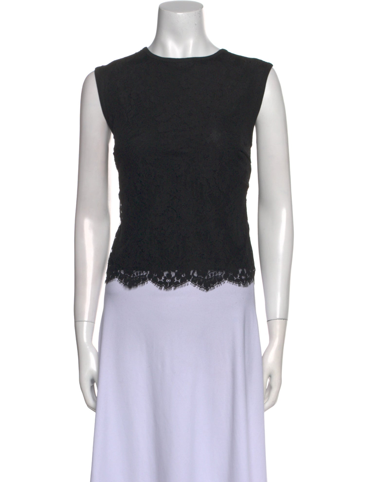 Valentino Merino Wool Crew Neck Crop Top