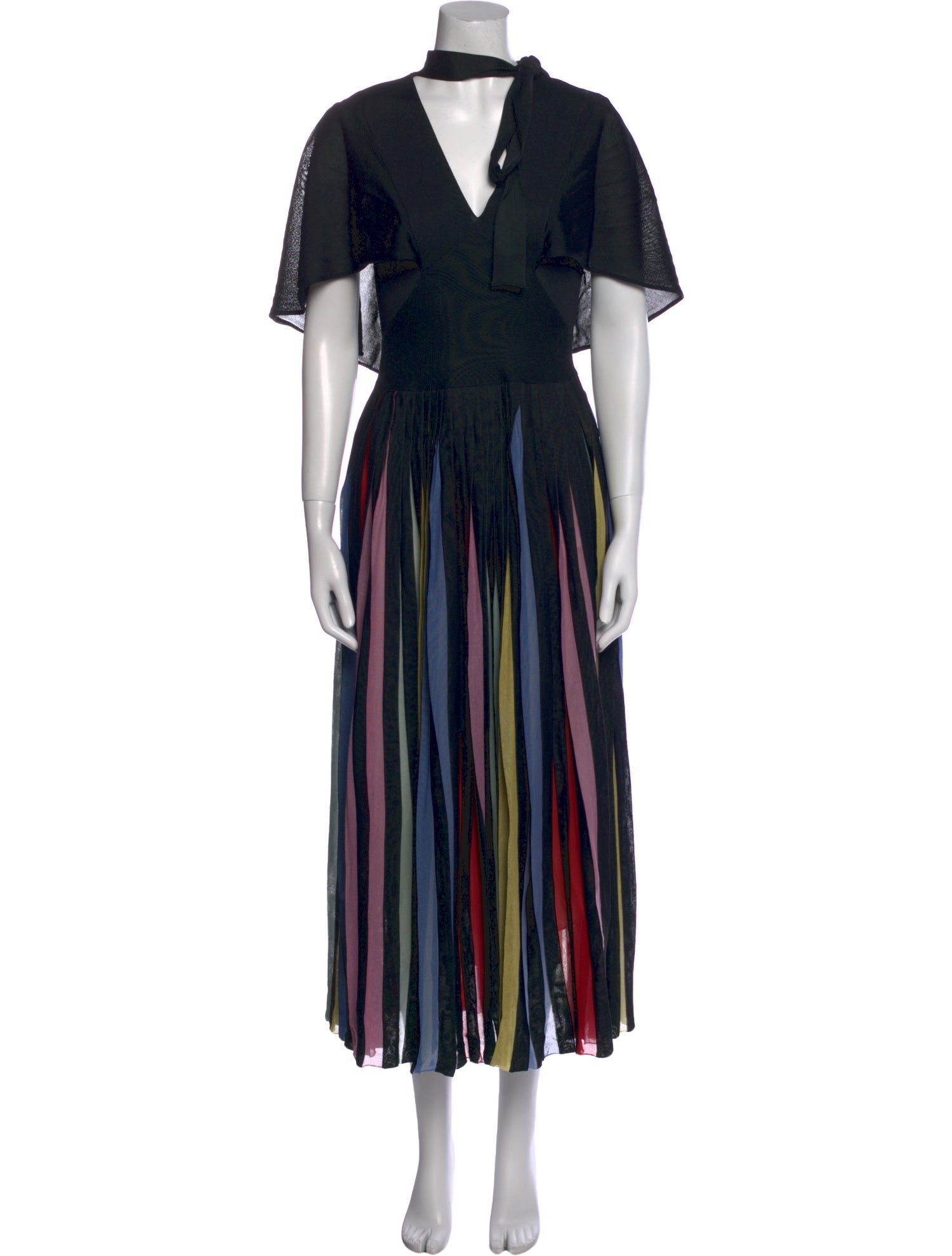 Valentino Striped Long Dress