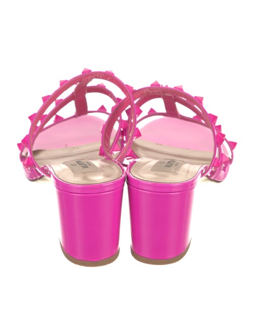 Valentino Rockstud Accents Patent Leather Gladiator Sandals