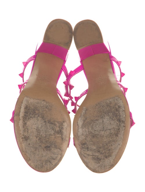 Valentino Rockstud Accents Patent Leather Gladiator Sandals