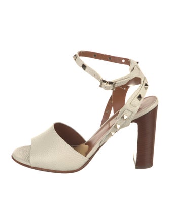 Valentino Rockstud Accents Leather Sandals