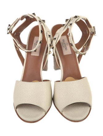 Valentino Rockstud Accents Leather Sandals