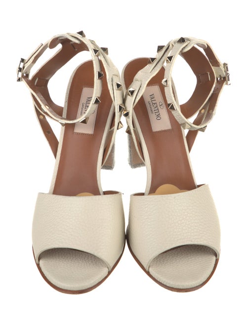 Valentino Rockstud Accents Leather Sandals