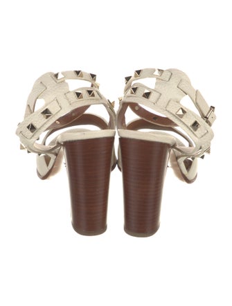 Valentino Rockstud Accents Leather Sandals