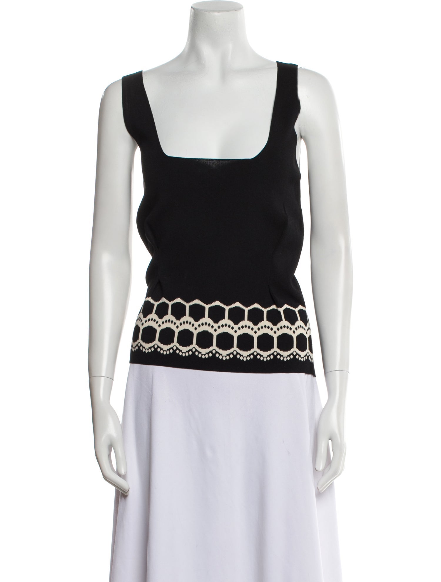 Valentino Graphic Print Square Neckline Top