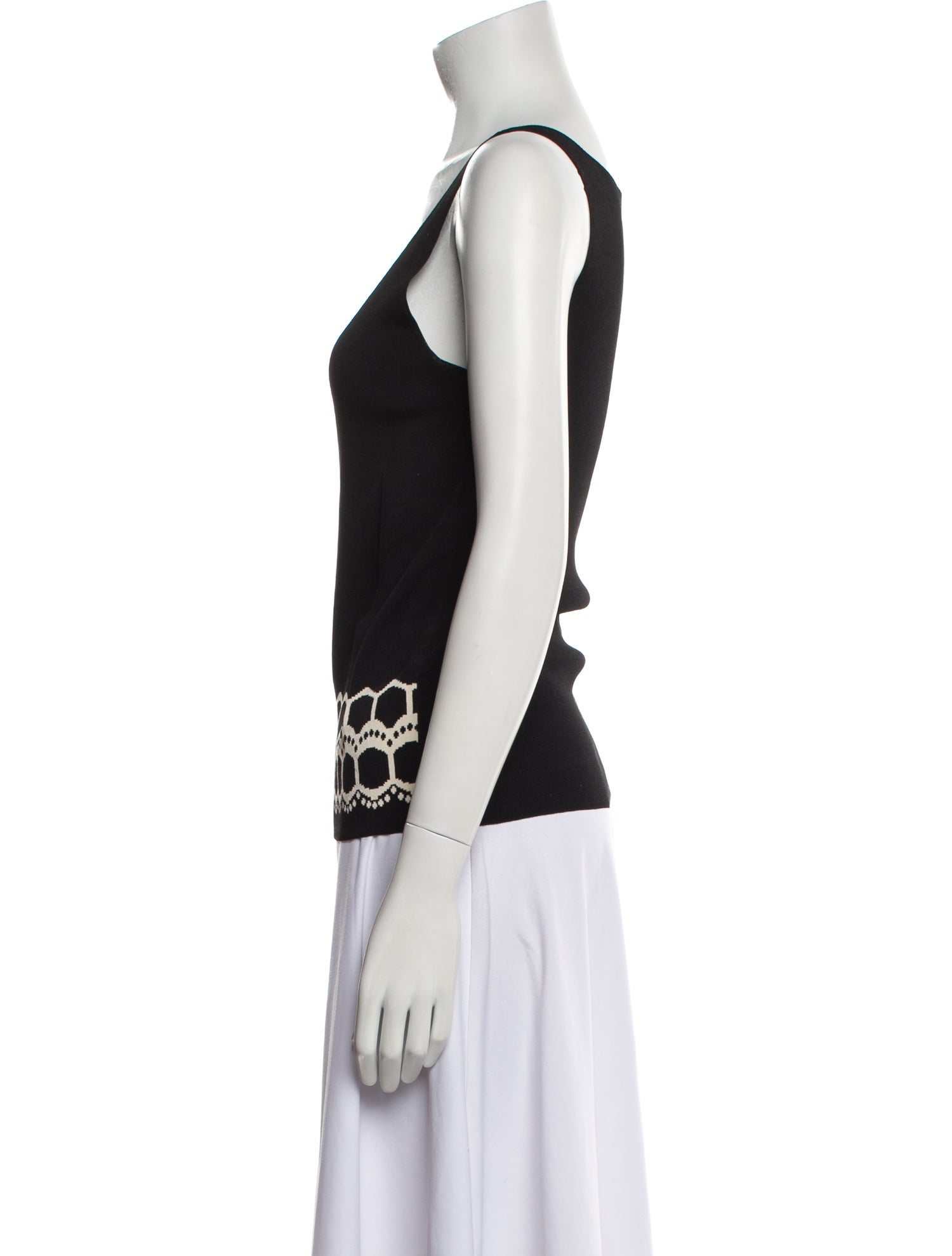 Valentino Graphic Print Square Neckline Top