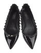 Valentino Rockstud Accents Patent Leather Ballet Flats