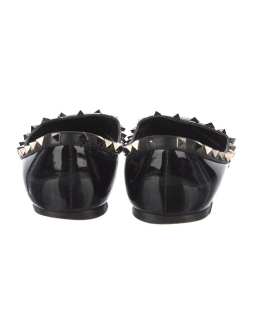 Valentino Rockstud Accents Patent Leather Ballet Flats