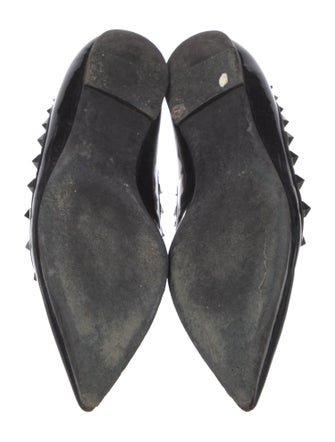 Valentino Rockstud Accents Patent Leather Ballet Flats