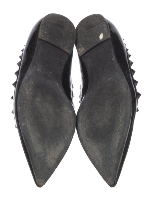 Valentino Rockstud Accents Patent Leather Ballet Flats