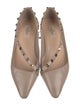 Valentino Rockstud Accents Leather Ballet Flats