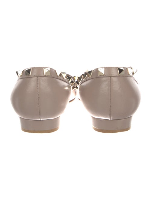 Valentino Rockstud Accents Leather Ballet Flats