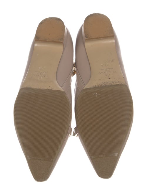 Valentino Rockstud Accents Leather Ballet Flats