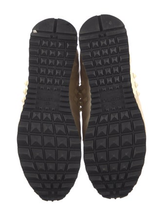 Valentino Rockstud Accents Leather Athletic Sneakers