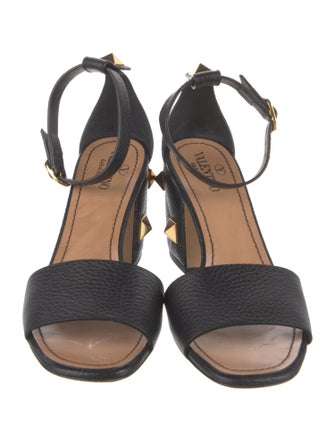 Valentino Rockstud Accents Leather Sandals
