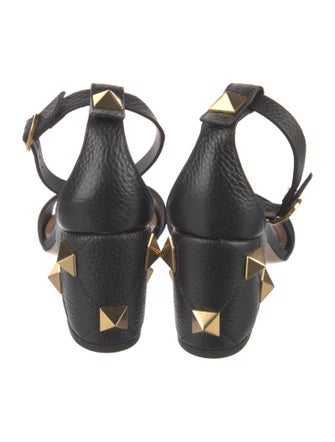 Valentino Rockstud Accents Leather Sandals