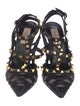 Valentino Rockstud Accents Leather T-Strap Pumps