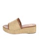 Valentino Straw Leather Trim Embellishment Espadrilles