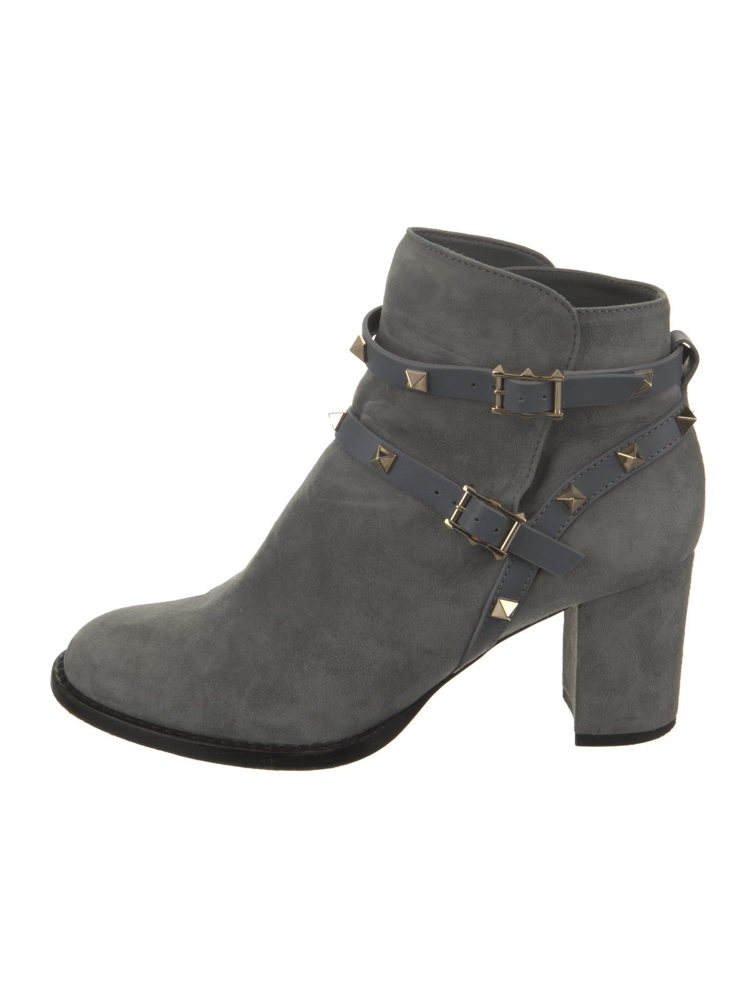 Valentino Rockstud Accents Suede Boots