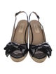 Valentino Patent Leather Bow Accents Slingback Pumps