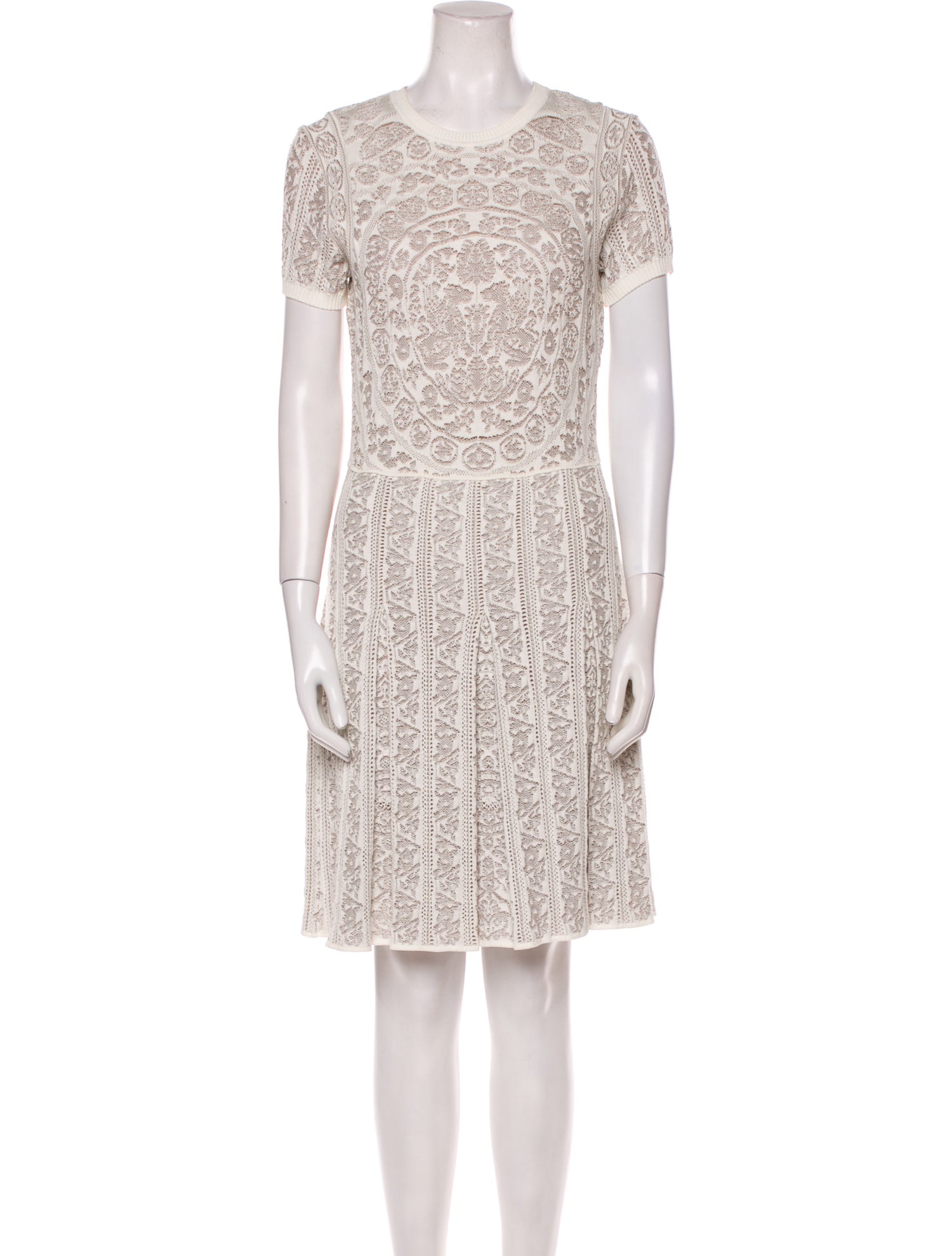 Valentino Lace Pattern Knee-Length Dress