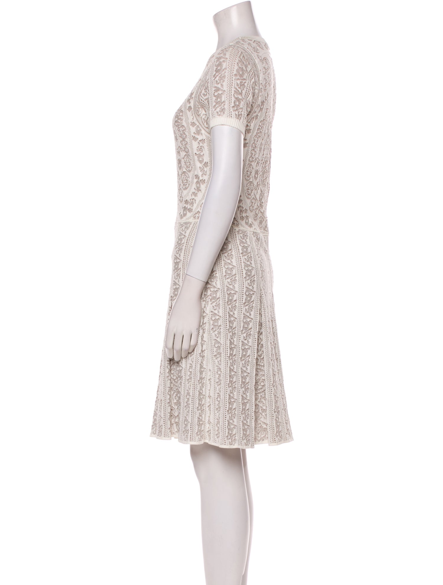 Valentino Lace Pattern Knee-Length Dress