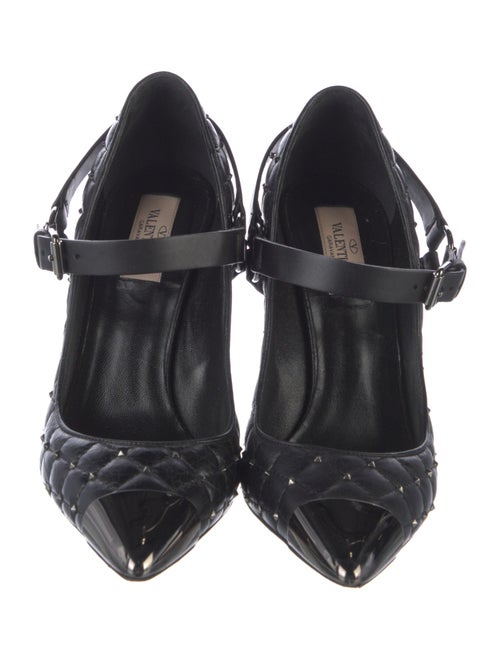 Valentino Quilted Pattern Leather Pumps